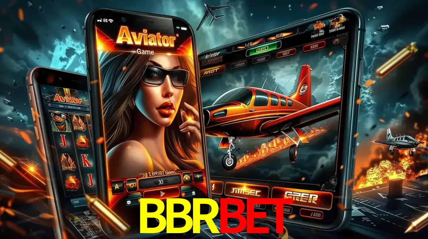 O popular jogo de apostas Aviator exibido em vários celulares e tablets, mostrando a interface emocionante e a ação de voo disponíveis para jogar agora no BBRBET.